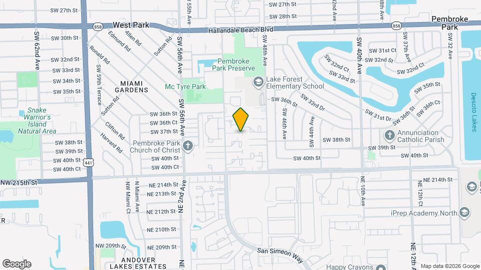 5010 SW 37th St Map and Location Details