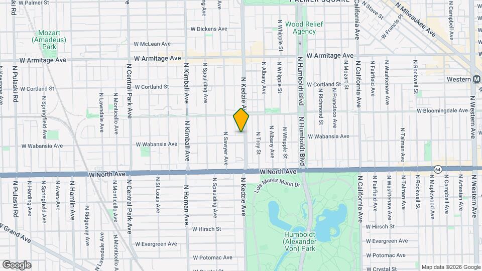 1714 N Kedzie Ave Map and Location Details