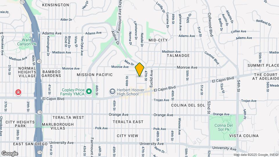 4423 Menlo Ave Map and Location Details