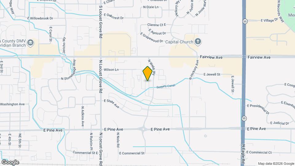 1338 N Meadowglen Ave Map and Location Details