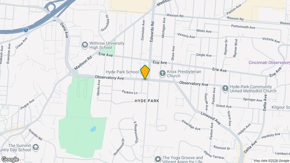 2639 Observatory Ave Map and Location Details