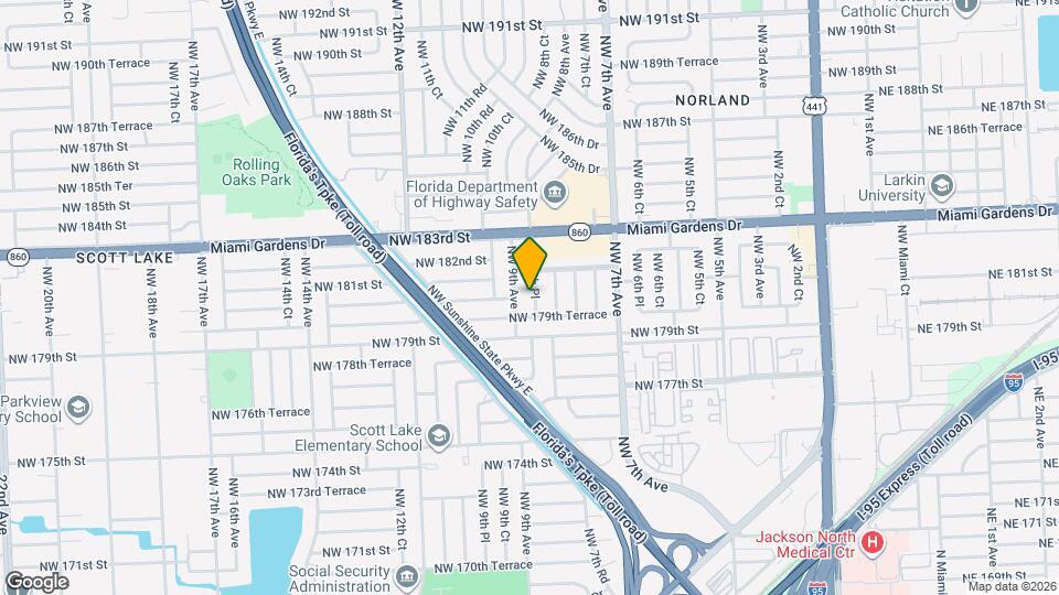 18010 NW 8th Pl Map and Location Details