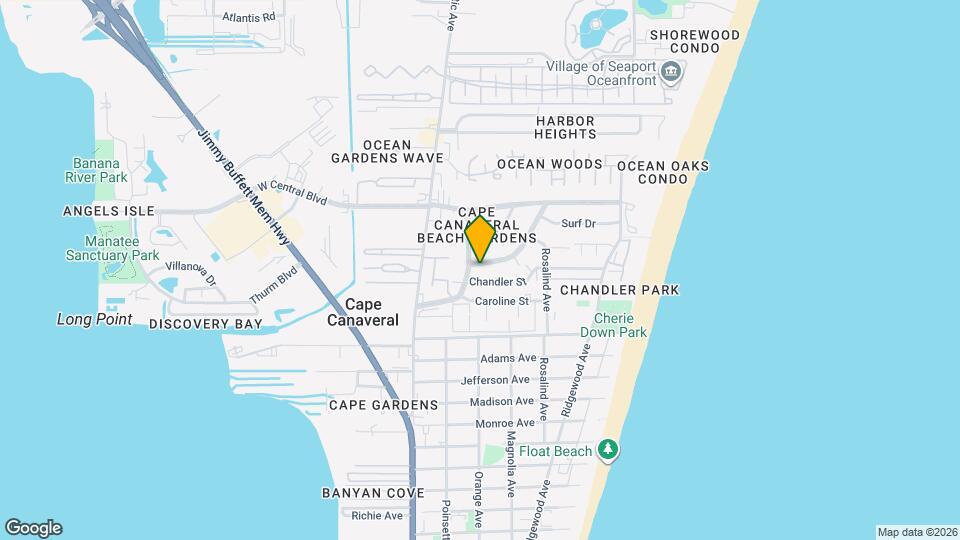 213 Canaveral Beach Blvd Map and Location Details