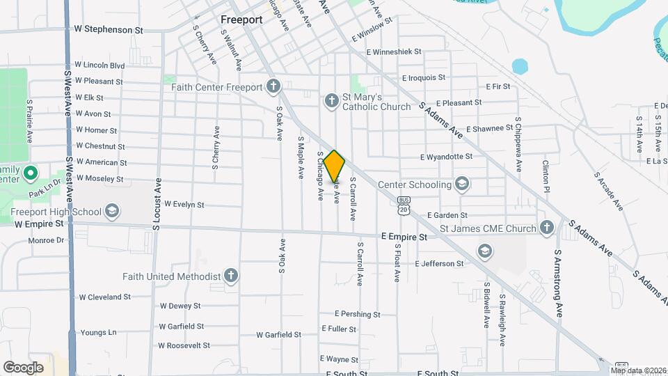 1124 S State Ave Map and Location Details