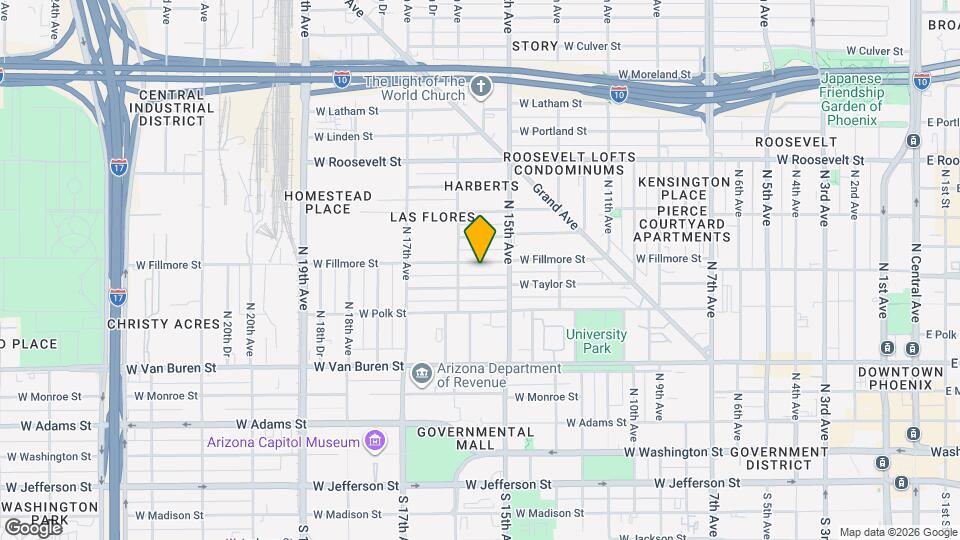 1527 W Fillmore St Map and Location Details