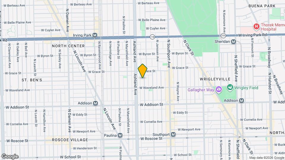 3728 N Bosworth Ave Map and Location Details