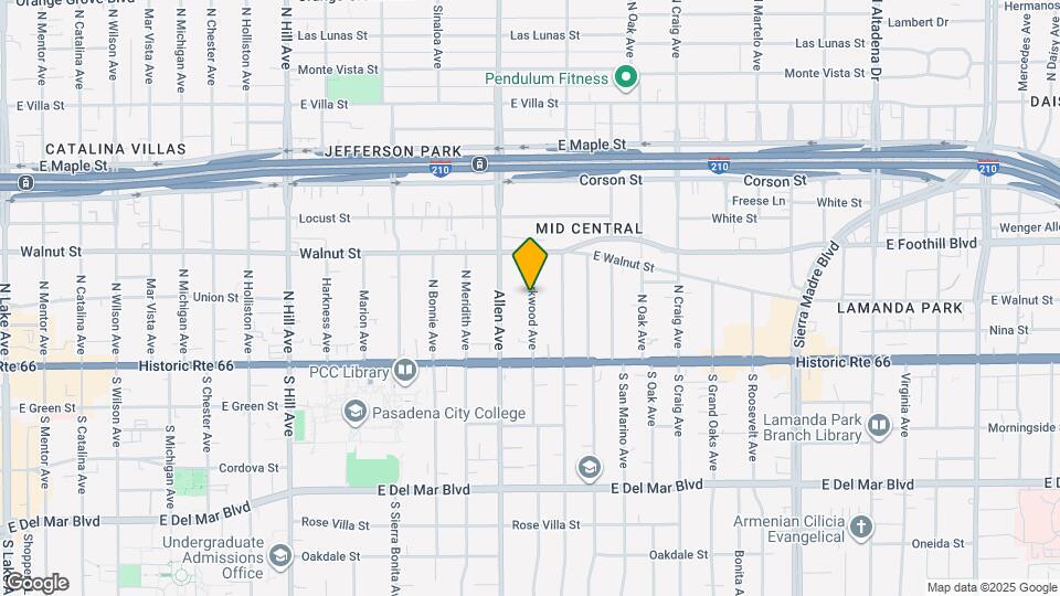 115 N Parkwood Ave Mapa y Detalles de la Ubicación