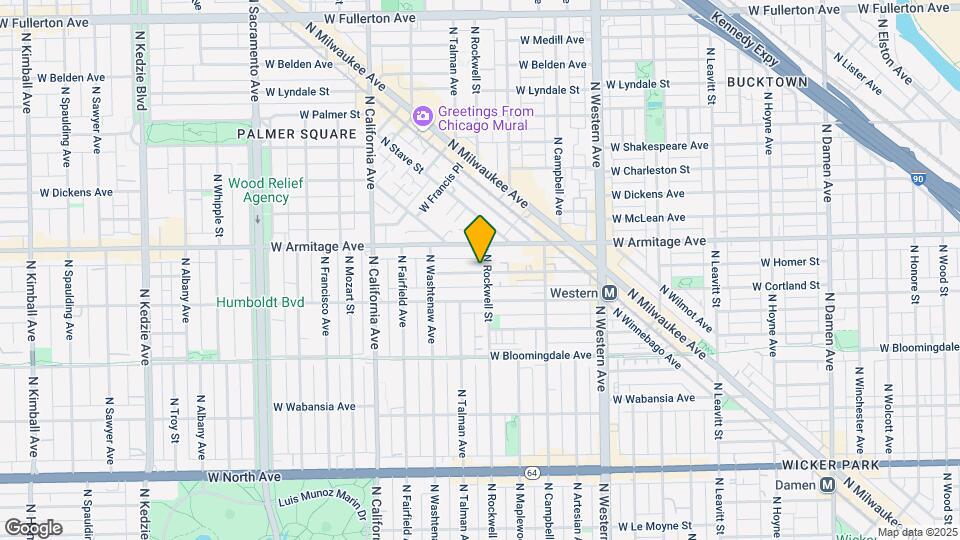 1934 N Rockwell St Map and Location Details