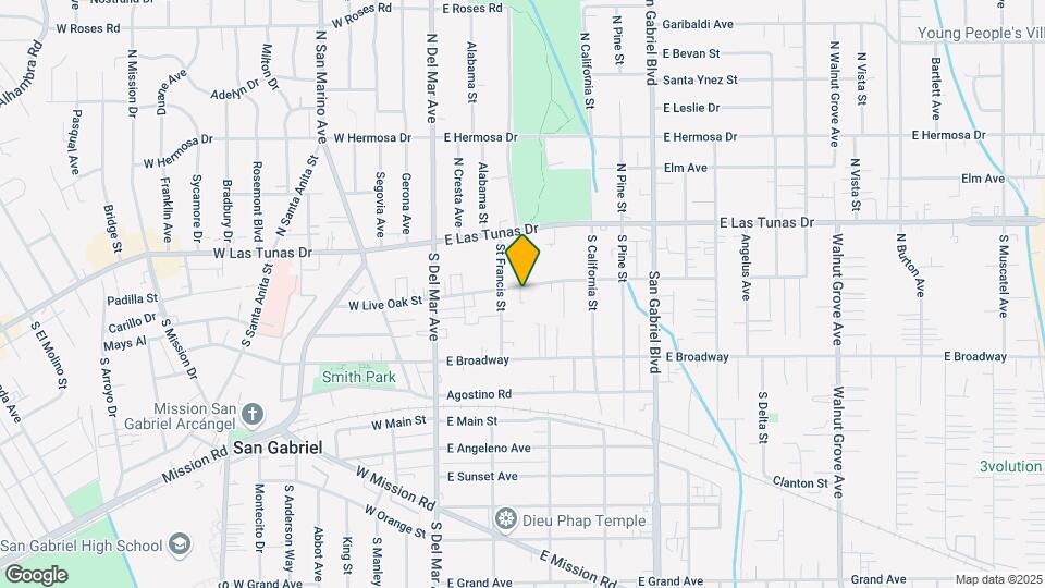316 E Live Oak St Map and Location Details