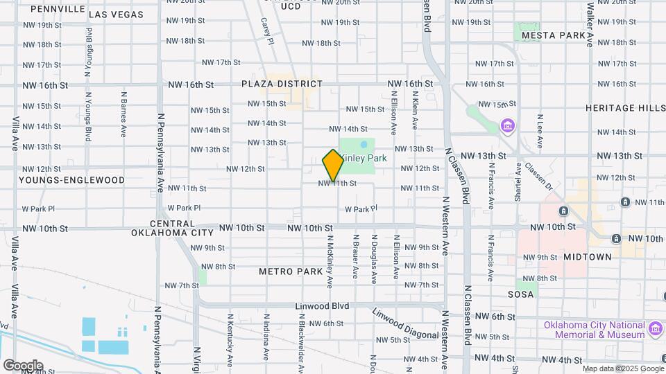 1161 N McKinley Ave Map and Location Details