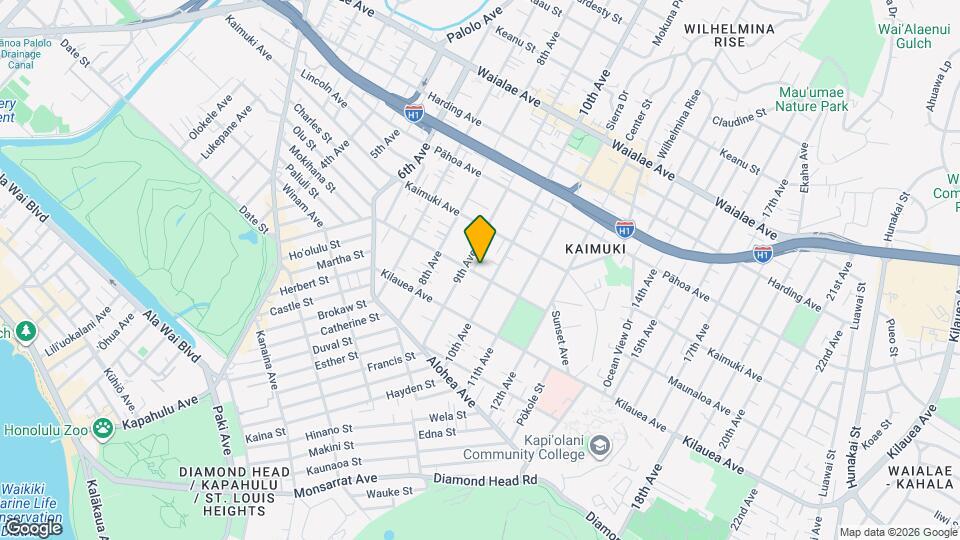 3458 Maunaloa Ave Map and Location Details