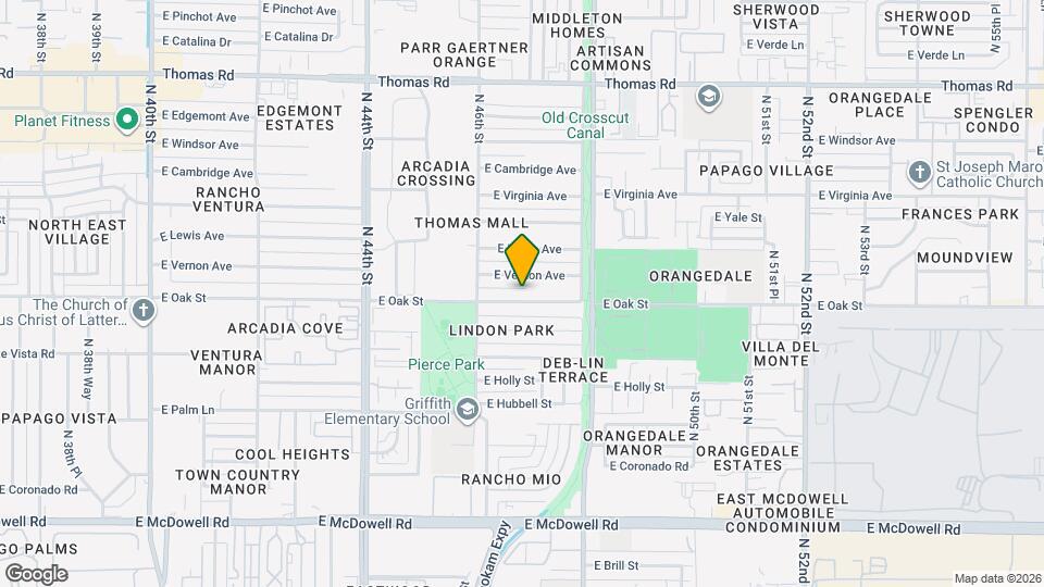 4640 E Oak St Map and Location Details