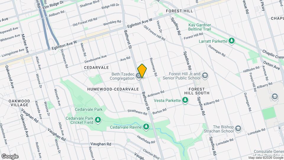 1681 Bathurst St Map and Location Details