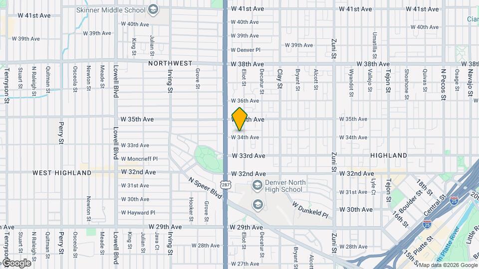 2901 W 34th Ave, Unit 2901 W 34th Ave Mapa y Detalles de la Ubicación