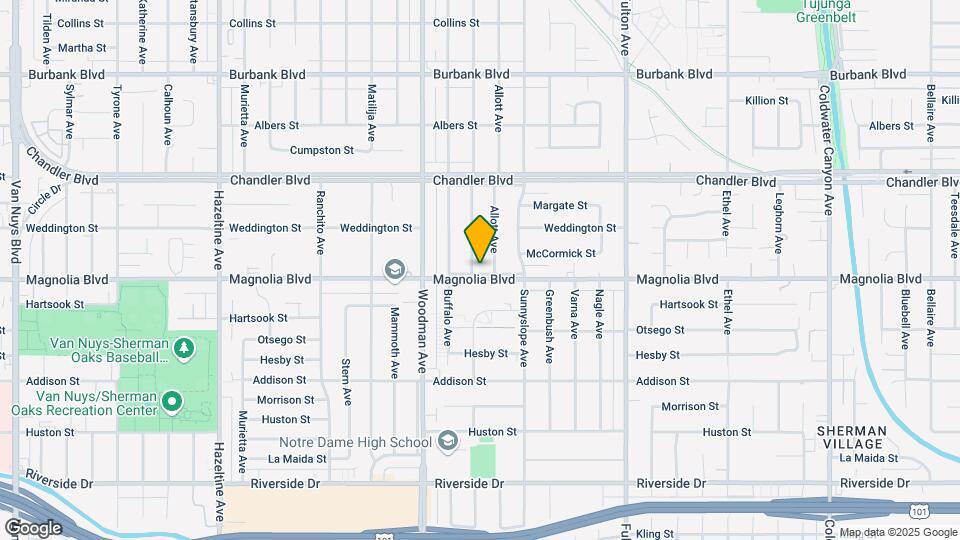 5210 Ventura Canyon Ave Map and Location Details