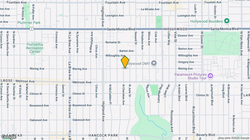 758 N Cherokee Ave Map and Location Details