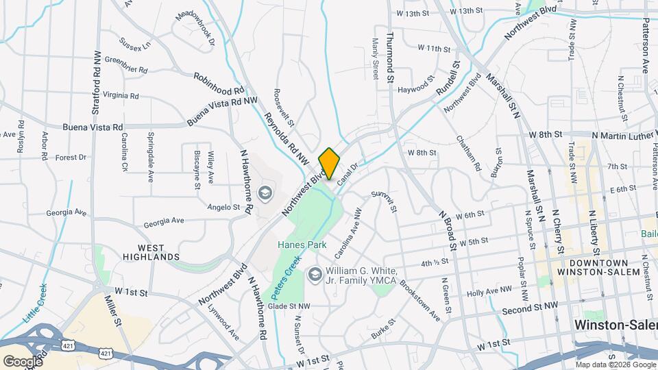 841-841 Reynolda Rd NW Mapa y Detalles de la Ubicación