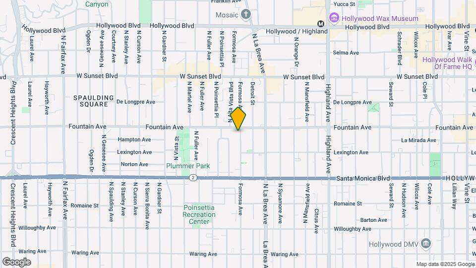 1245 N Formosa Ave Mapa y Detalles de la Ubicación
