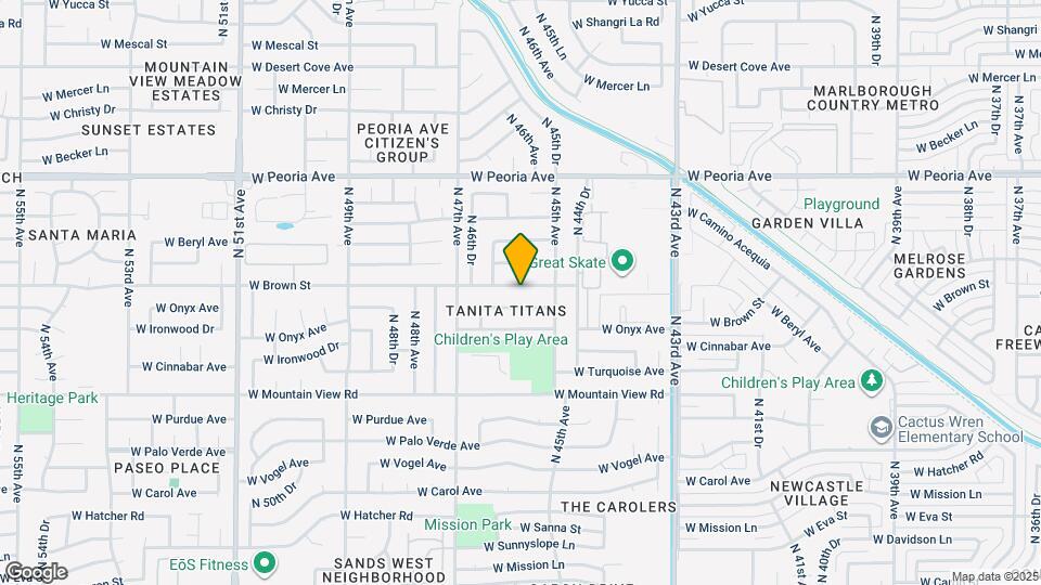 4533 W Brown St Map and Location Details