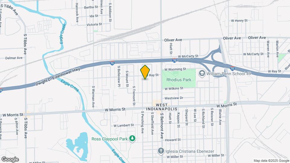 1023 S Pershing Ave Map and Location Details