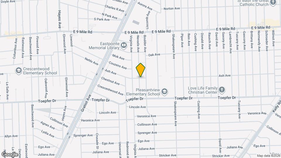 21848 Nevada Ave Map and Location Details