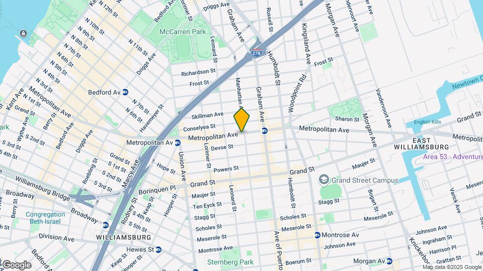 684 Metropolitan Ave Map and Location Details