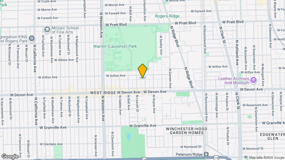 6442 N Hamilton Ave Map and Location Details