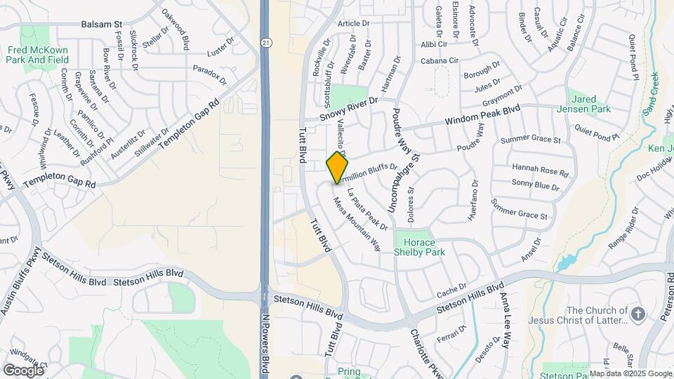 5823 Mesa Mountain Way Map and Location Details