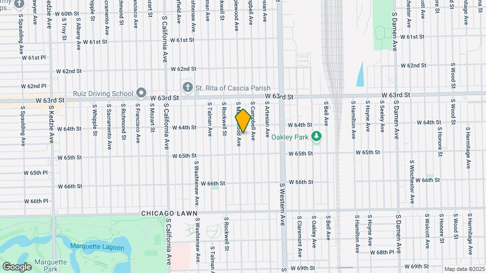 6423 S Maplewood Ave Map and Location Details