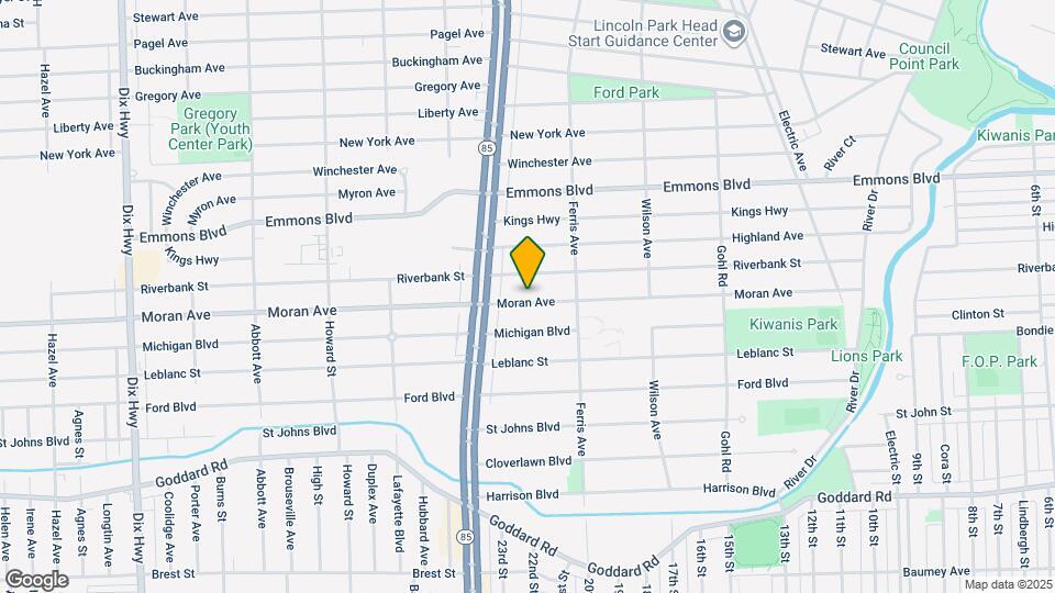 1074 Moran Ave Map and Location Details