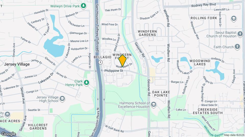 14619 Wind Lawn Dr Mapa y Detalles de la Ubicación