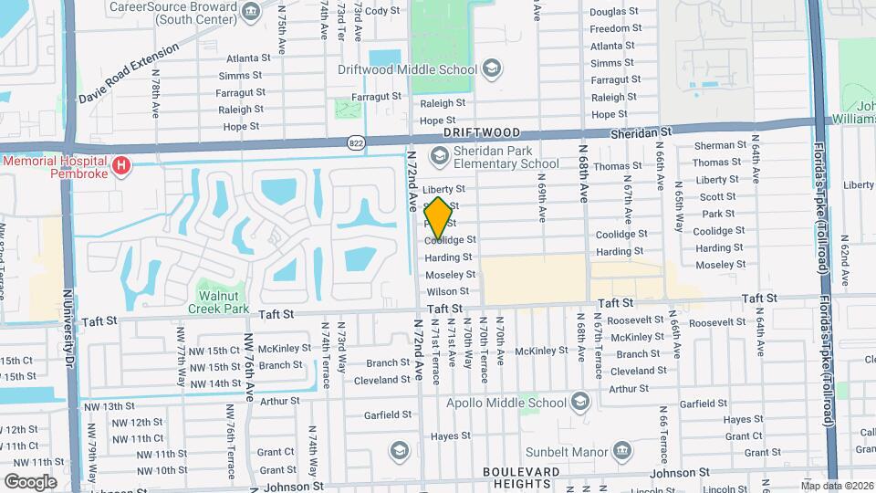 7150 Coolidge St Map and Location Details