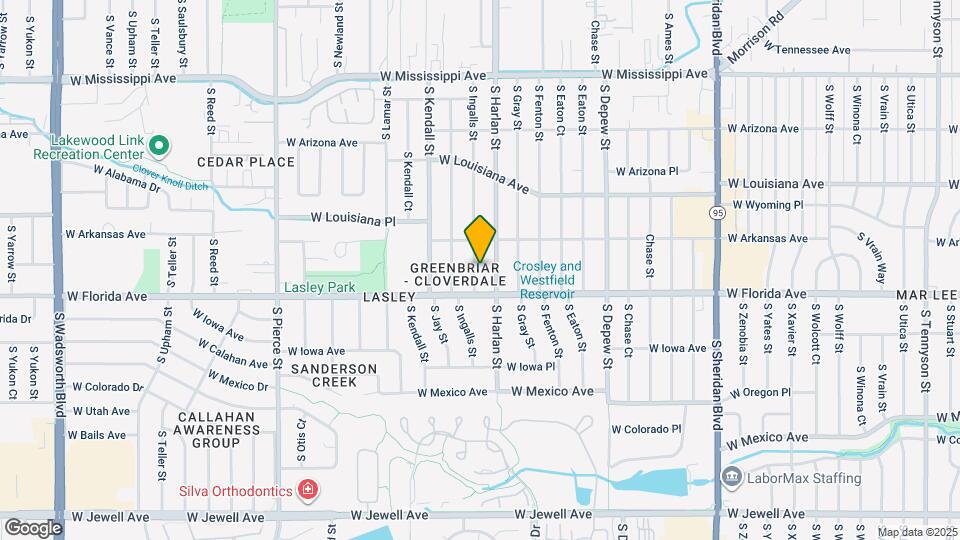 1450 S Ingalls St Map and Location Details