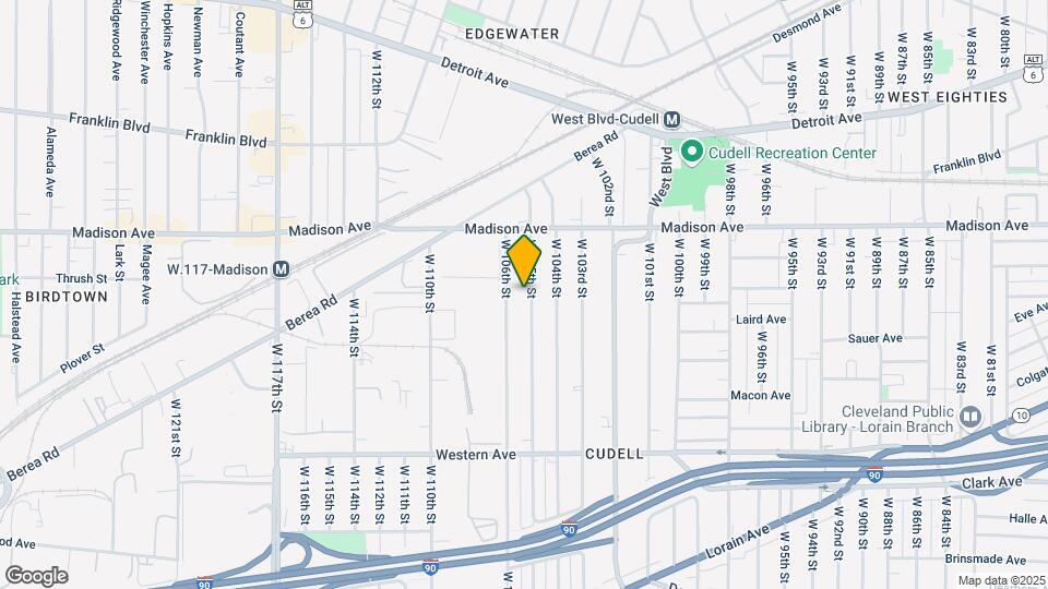 2070 W 105th St Map and Location Details