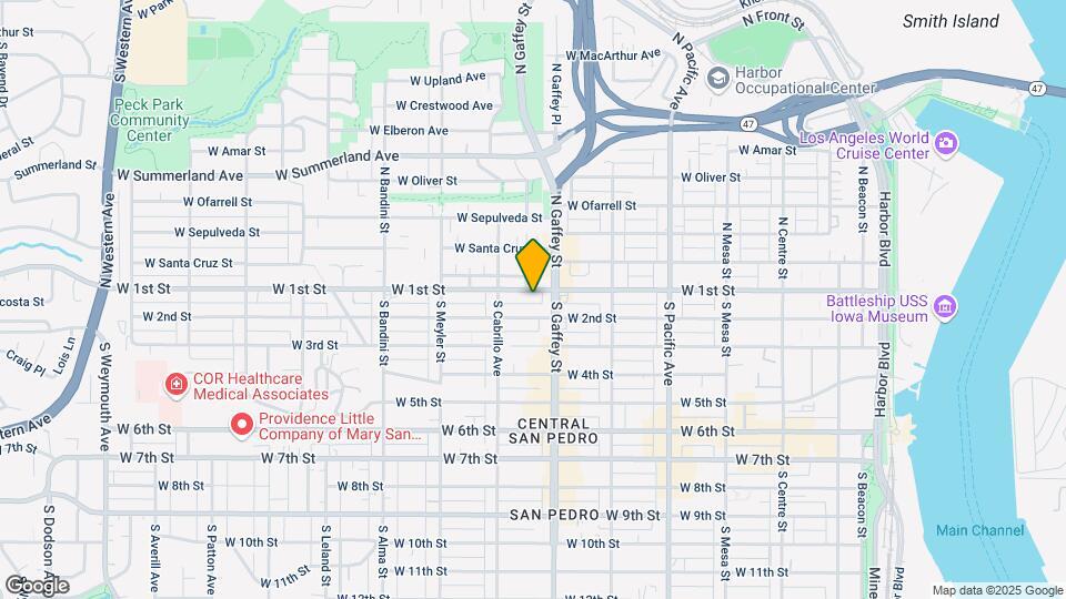 739 W 1st St Mapa y Detalles de la Ubicación