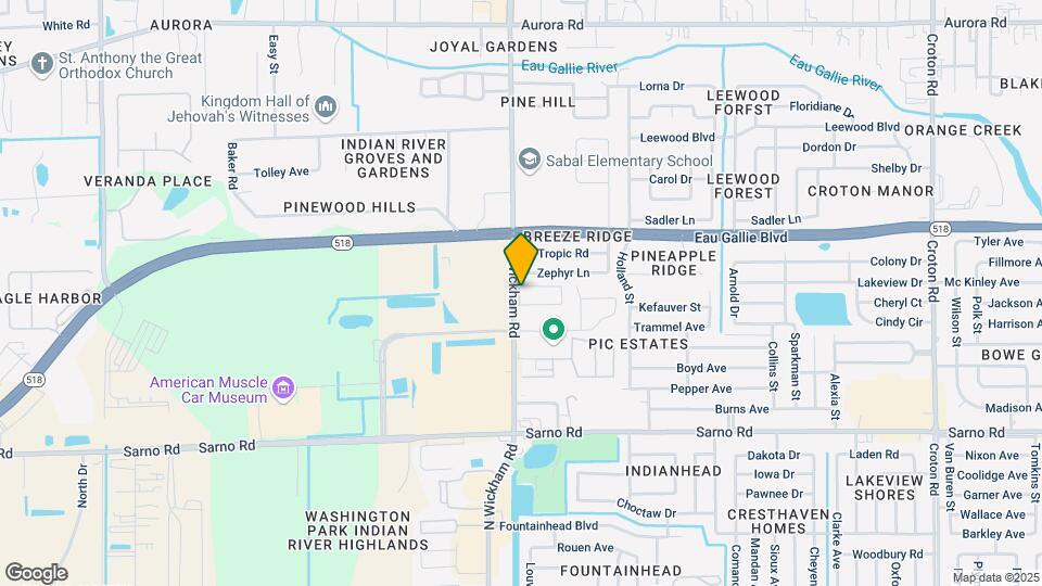 1225 N Wickham Rd Map and Location Details