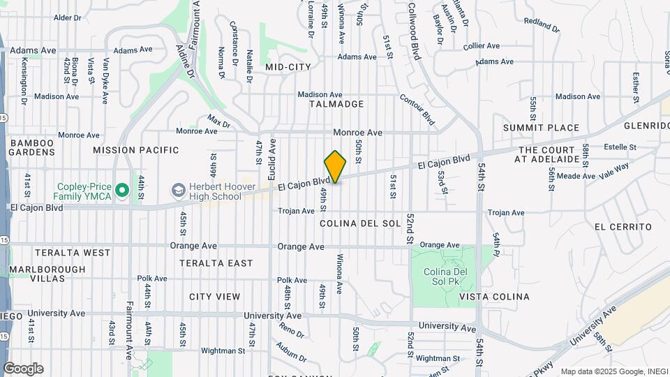 4366 Winona Ave Map and Location Details