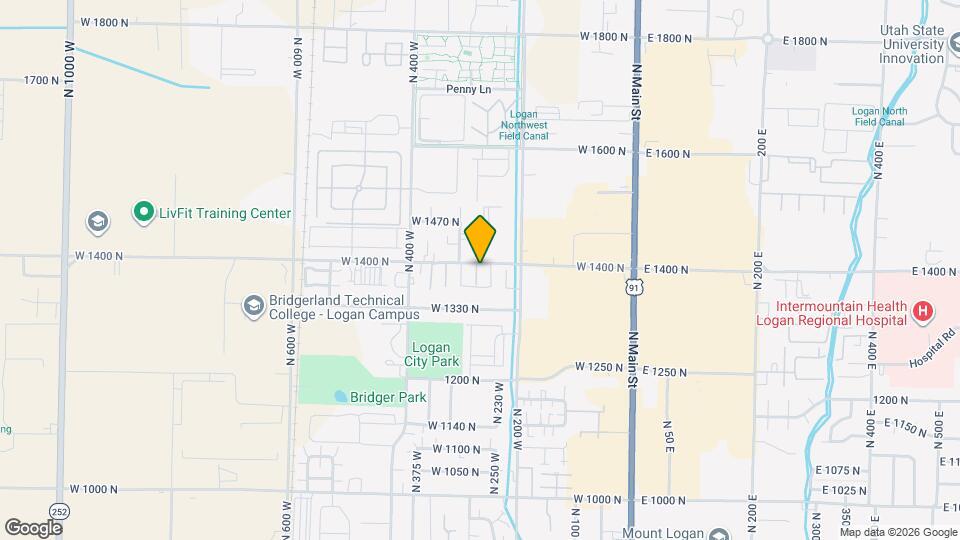 1392 N 260 W Mapa y Detalles de la Ubicación