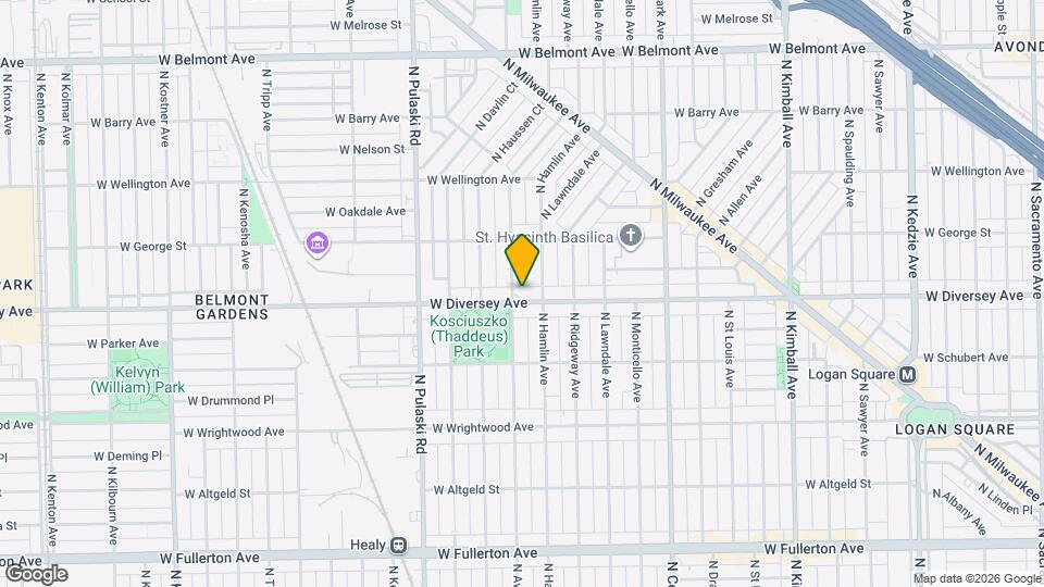 3818 W Diversey Ave, Unit 2 Map and Location Details