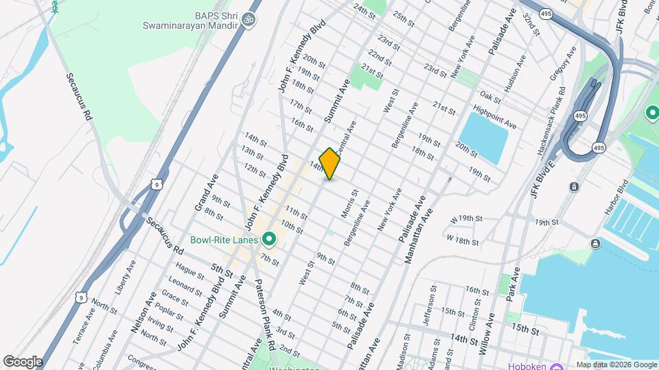 1306 Central Ave Map and Location Details