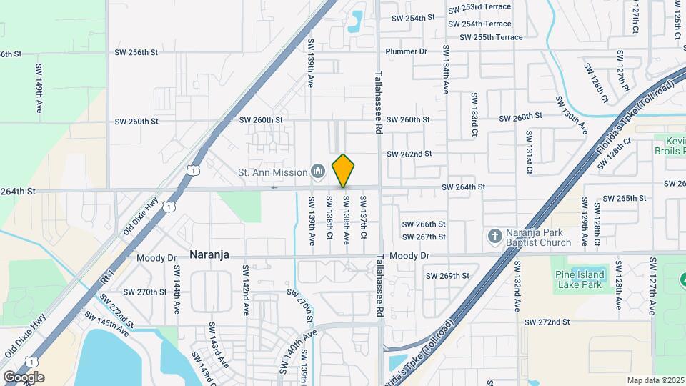 13800 SW 264th St Map and Location Details