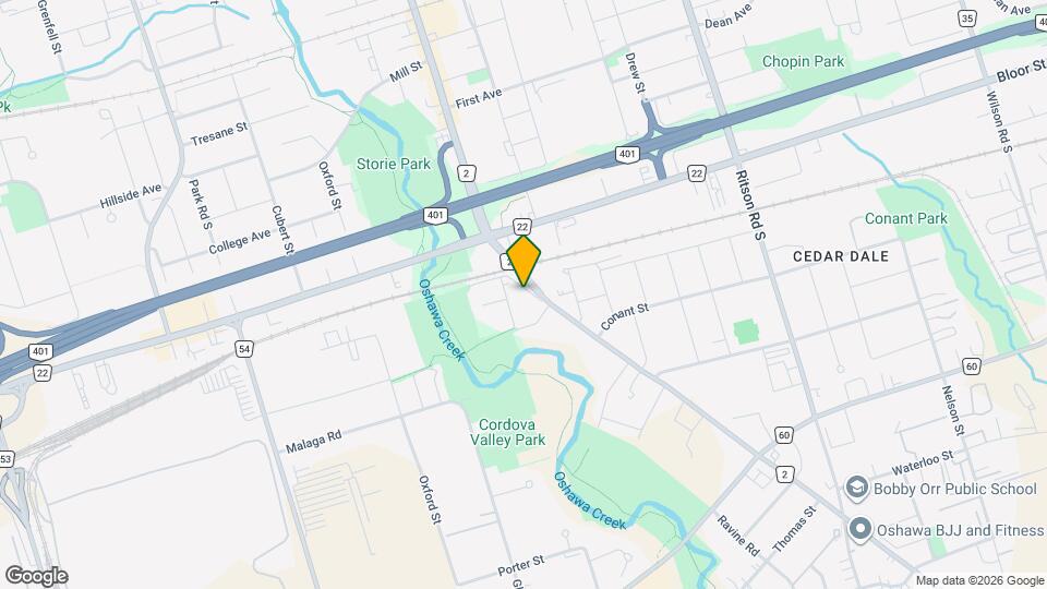 728-730 Simcoe St S Map and Location Details