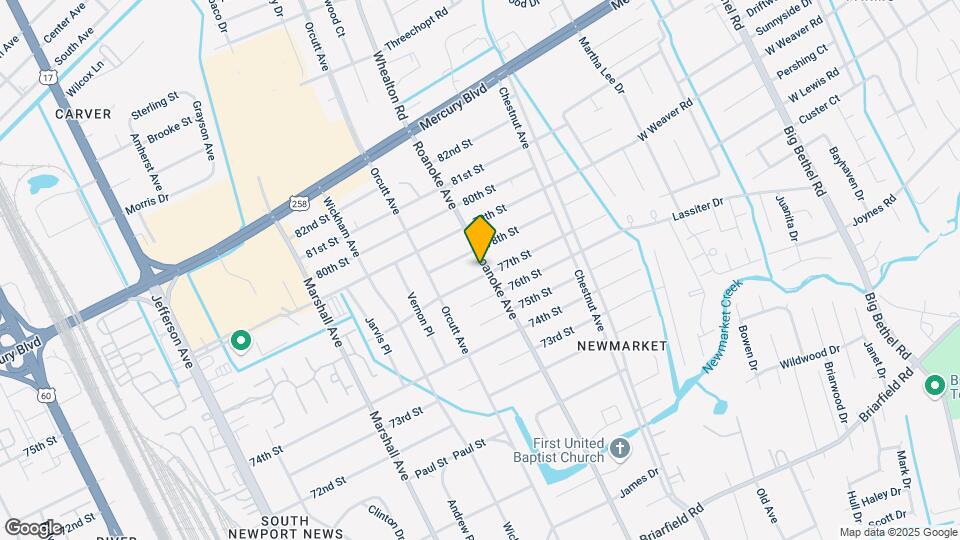 7701 Roanoke Ave Map and Location Details