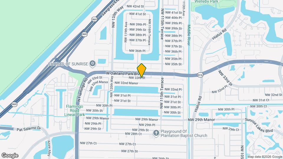 11730 NW 33rd St Map and Location Details