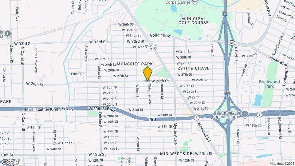 1480 W 26th St Map and Location Details