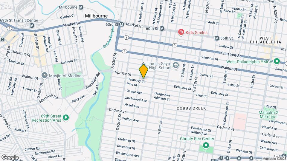 6047 Delancey St Map and Location Details