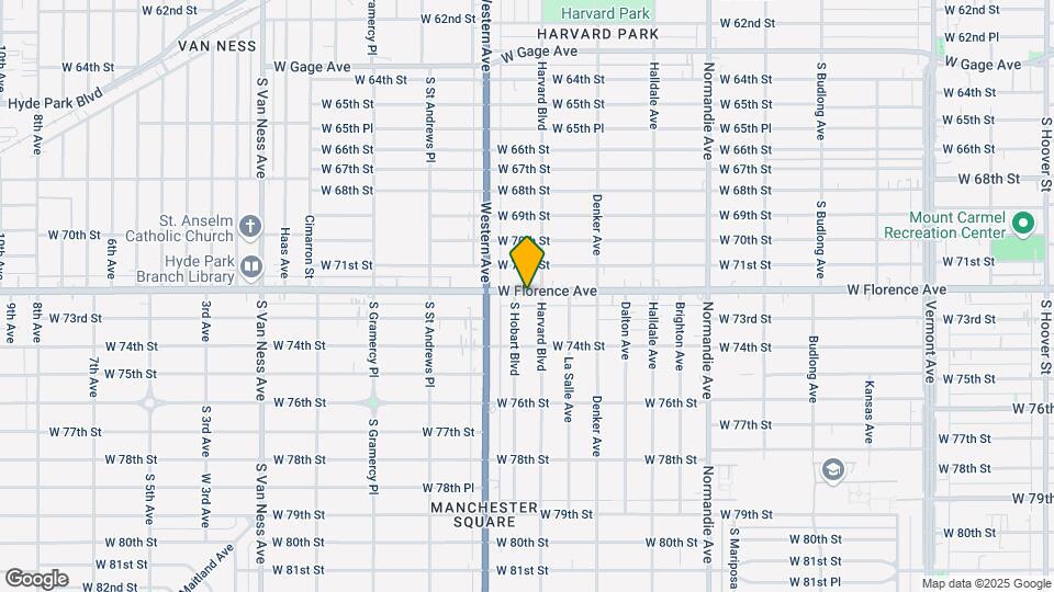 1714 W Florence Ave Map and Location Details
