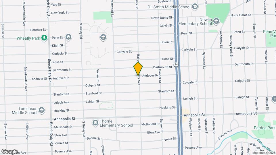 24601 Andover Dr Map and Location Details