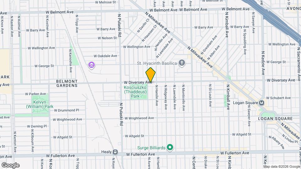 3819 W Diversey Ave Map and Location Details