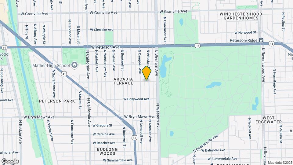 2449 W Ardmore Ave, Unit 1 Mapa y Detalles de la Ubicación